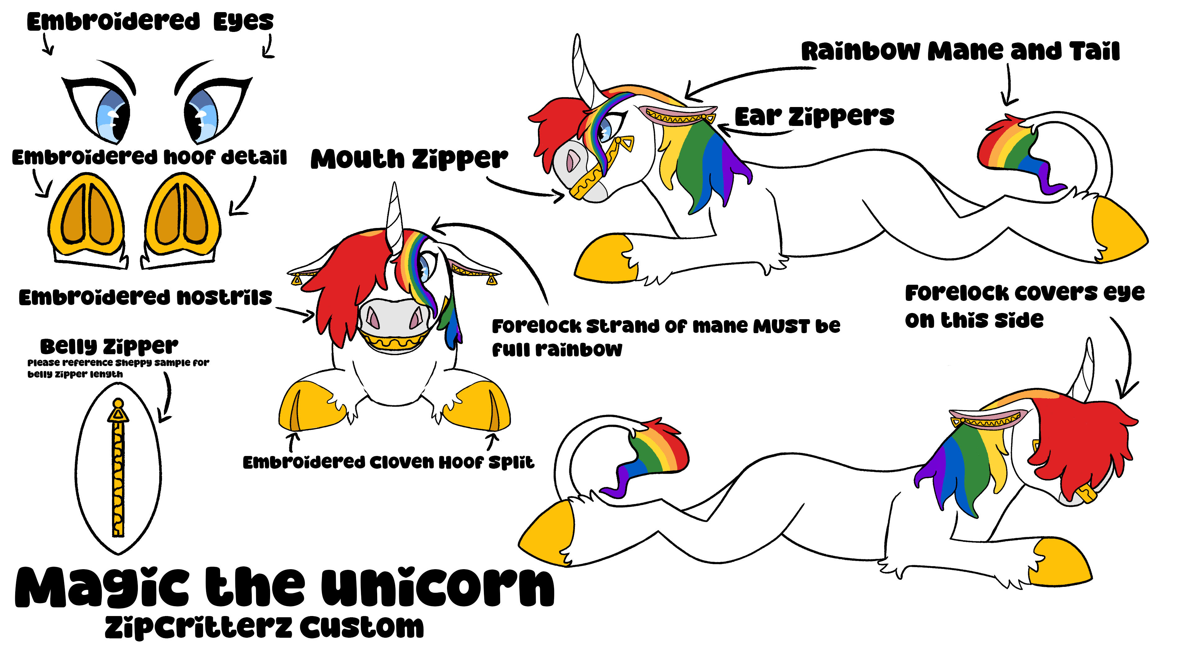 Magic the Unicorn Custom Plush Mockup